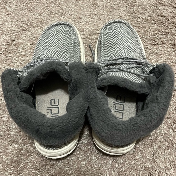 Hey Dude Britt Folder Over Boot -Herringbone Grey - Picture 5 of 7